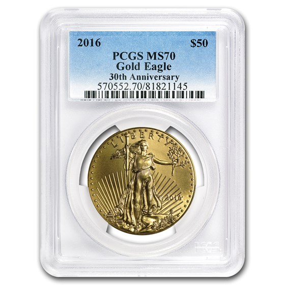 2016 1 oz Gold American Eagle MS-70 PCGS 2016 1 oz Gold American Eagle MS-70 PCGS
